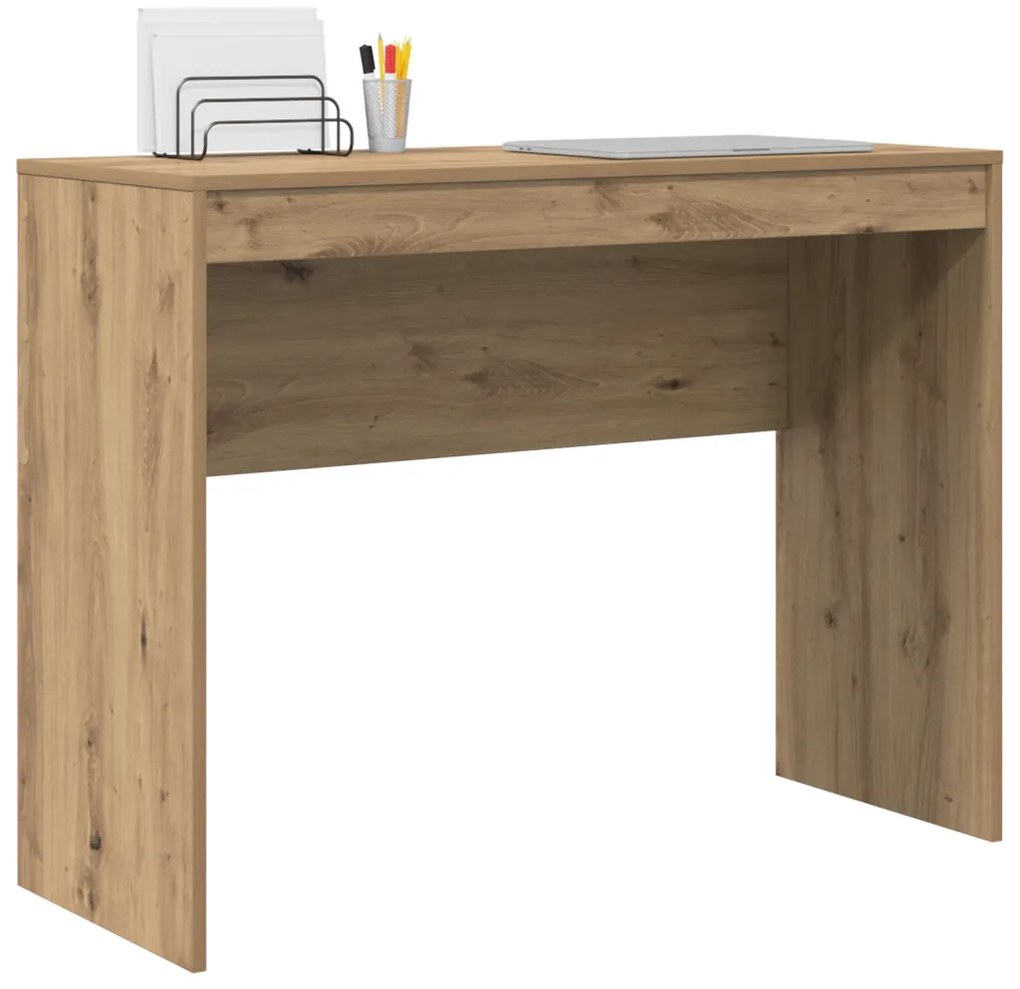 vidaXL Íróasztal Kézműves tölgy Szerelt fa 100 x 40 x 76 cm Íróasztal