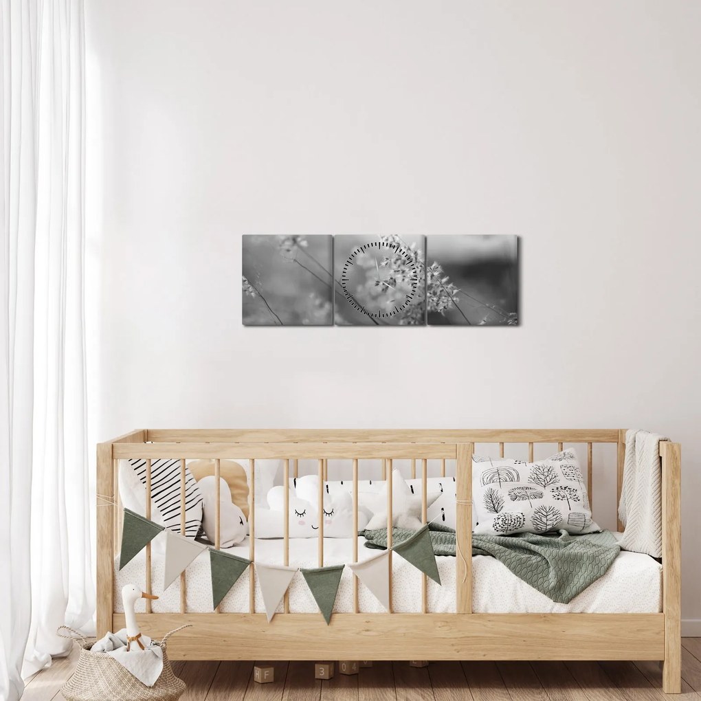 Kép - Őszi rét (órával) (90x30 cm)