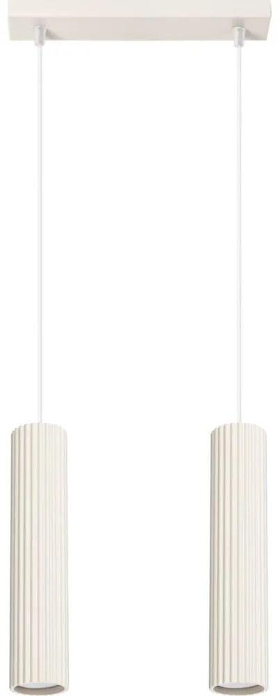Sollux SL.1593 - Csillár zsinóron KARBON 2xGU10/10W/230V krémes