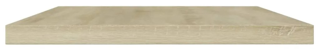 4 db sonoma-tölgy színű forgácslap könyvespolc 60 x 10 x 1,5 cm
