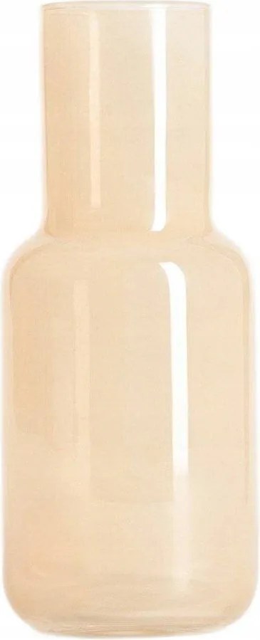 Belly üveg váza bézs 9x21 cm Homla