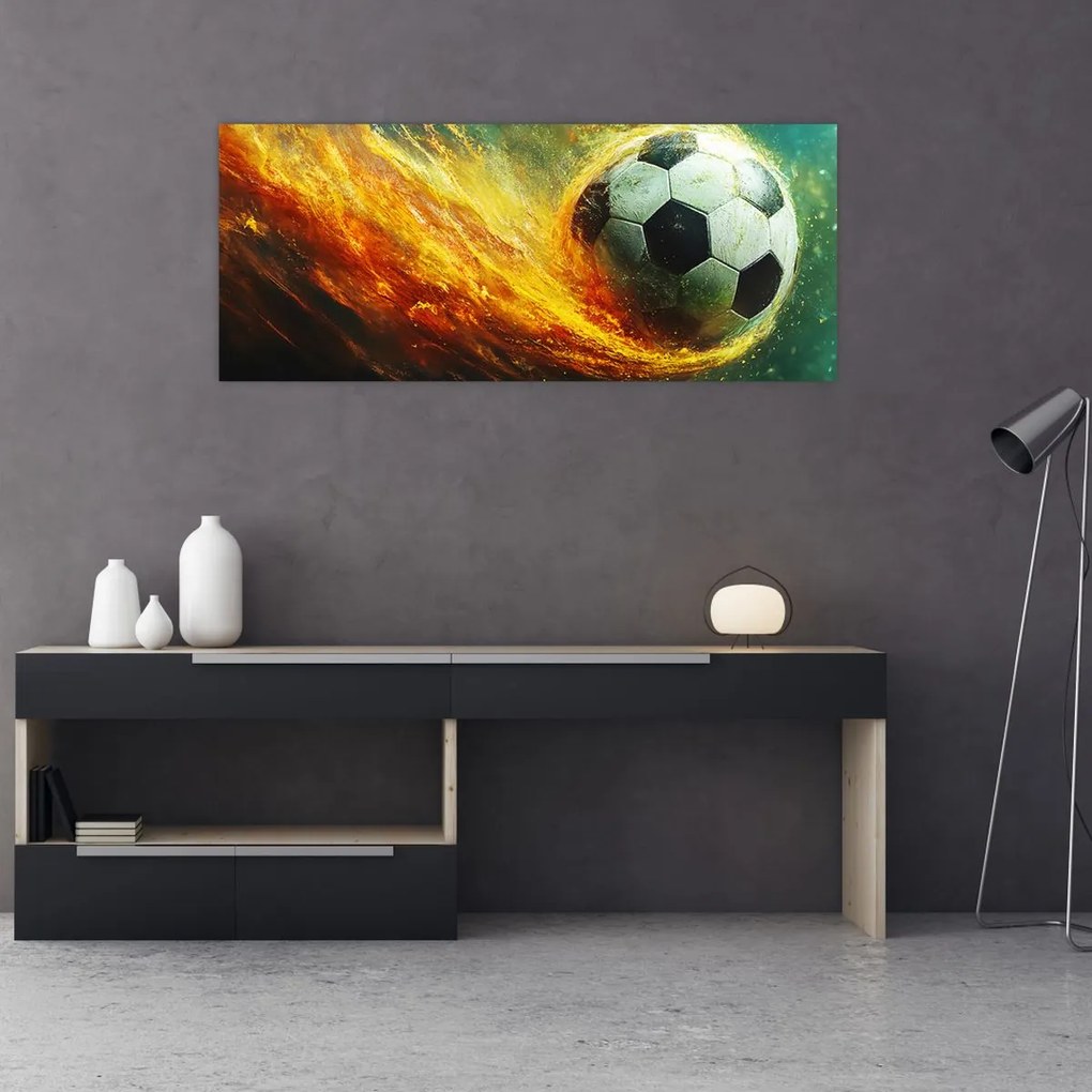Kép - Focilabda repülés közben (120x50 cm)