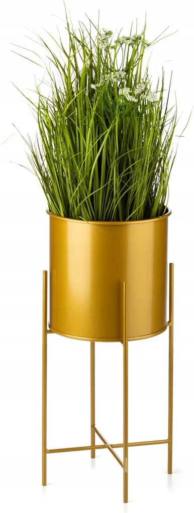 Arany Színű Fém Virágágyás Virágtartóval 55 cm