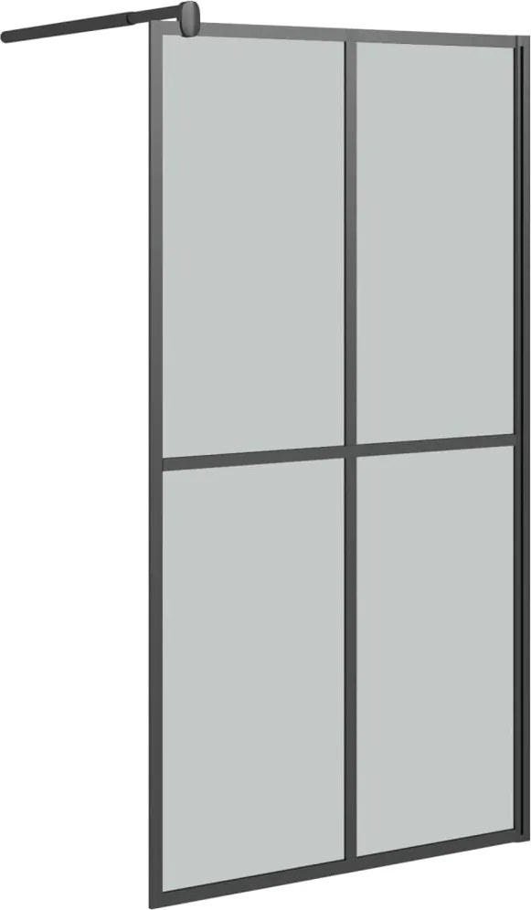 vidaXL sötét edzett üveg zuhanyfal küszöb nélküli zuhanyhoz 100x195cm