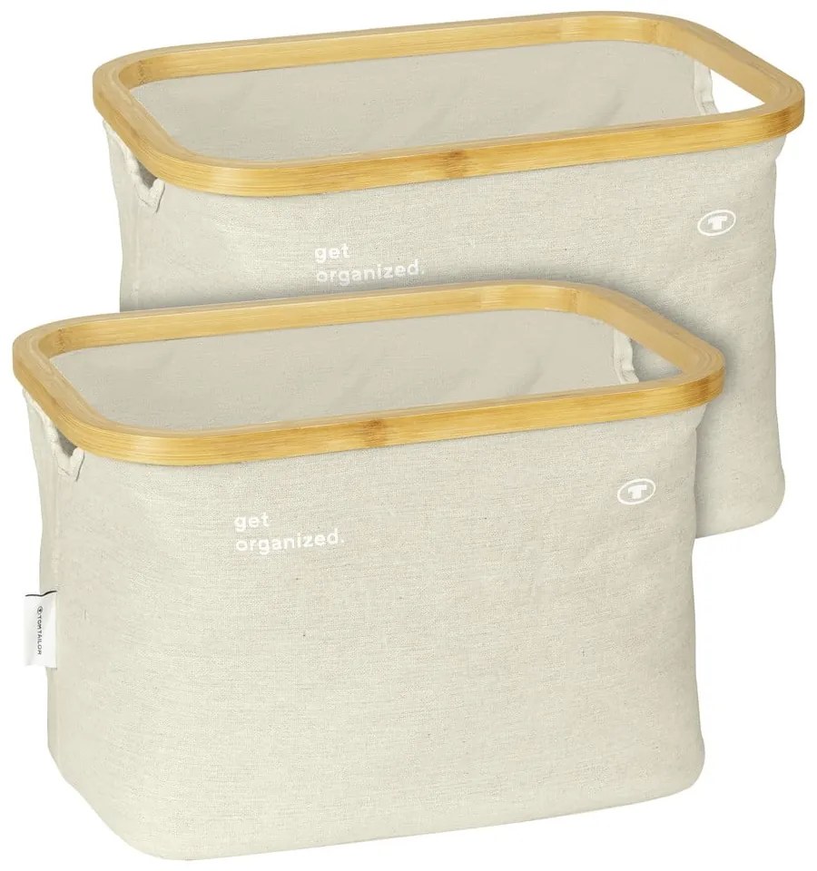 Textil tárolókosár szett 2 db-os 38x26x26 cm Tom Tailor – Wenko
