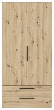 MARO gardróbszekrény 100x213 cm, artisan tölgy
