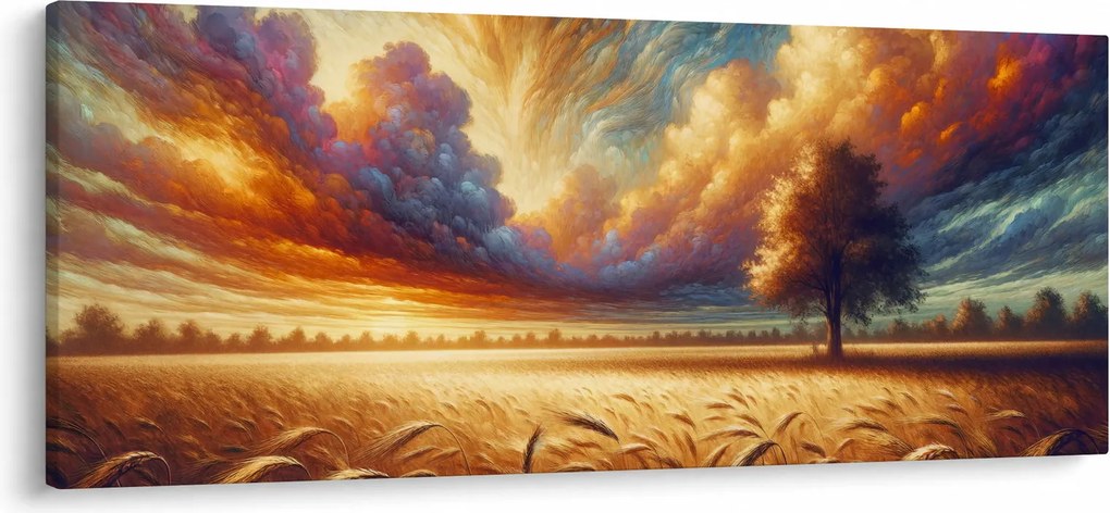 Kép – Fa a mezőn (120x50 cm)