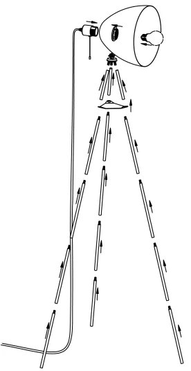 Eglo 49342 - DUNDEE állólámpa 1xE27/60W/230V