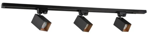 Spotlámpa sínrendszerhez SQUARE 3xGU10/10W/230V + 1 m sín rendszer
