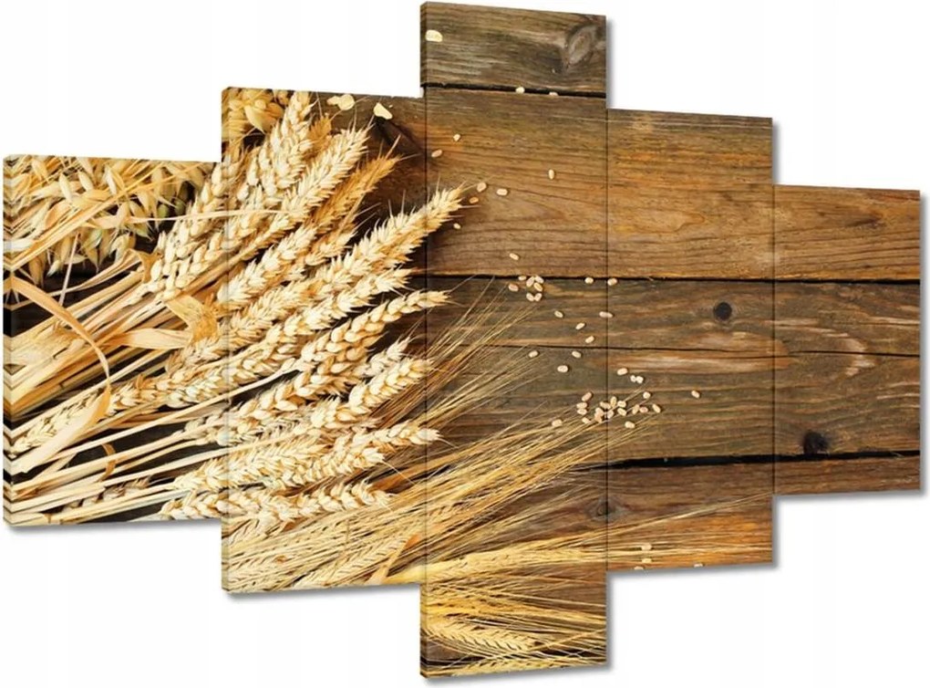 Vászonkép 100x70 Különböző gabonatáblák a deszkákon