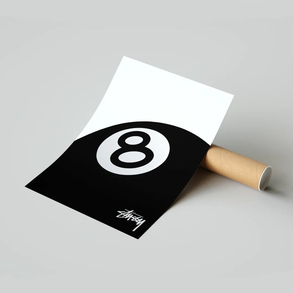 Stussy 8 Ball Vintage Poszter Nappaliba 20x30 cm Ajándék ötlet