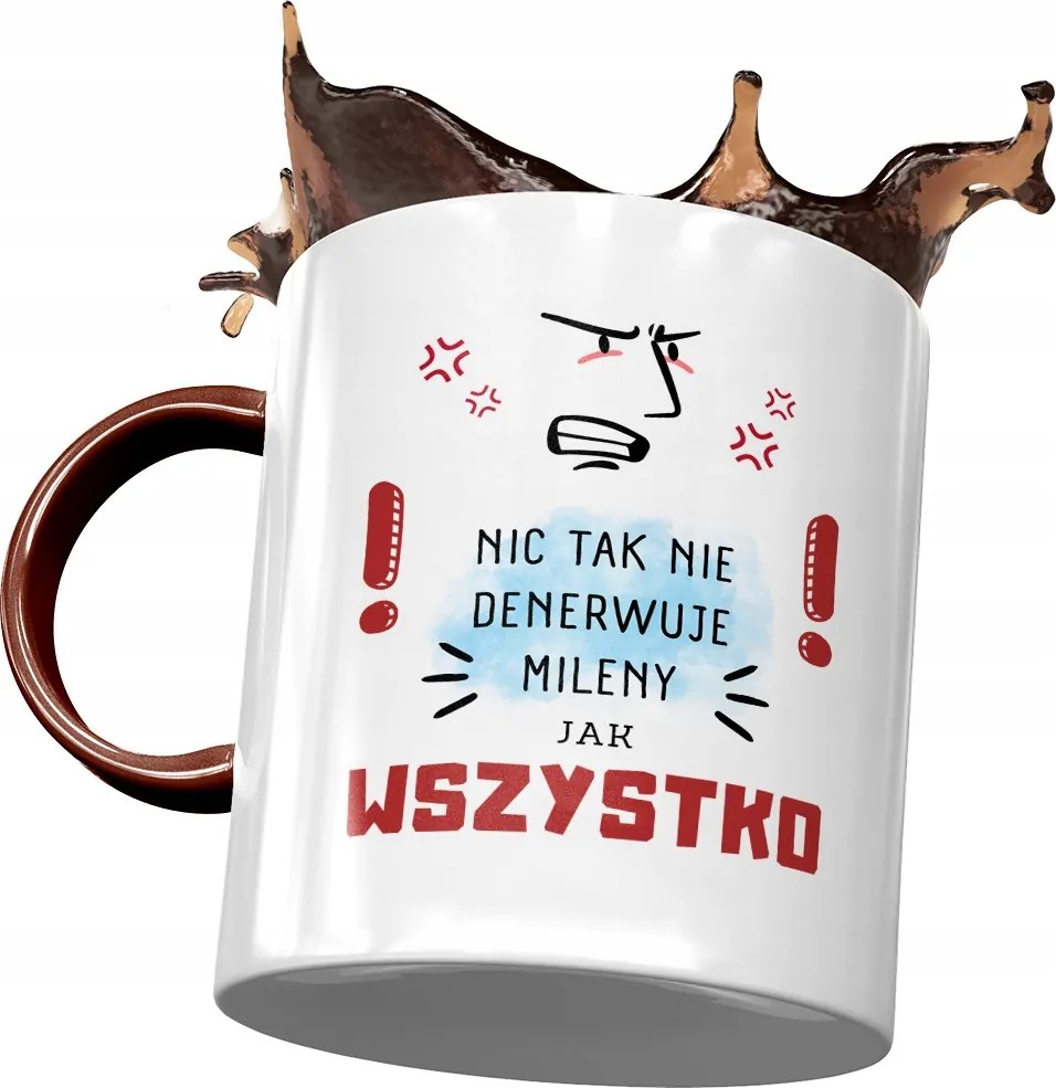 Bordó Bögre Milena Barátnő Feleség Ajándék Nyomtatott Fotóval