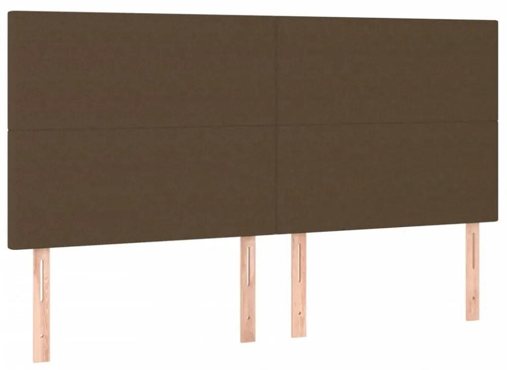 sötétbarna szövet ágykeret matrac nélkül 160 x 200 cm