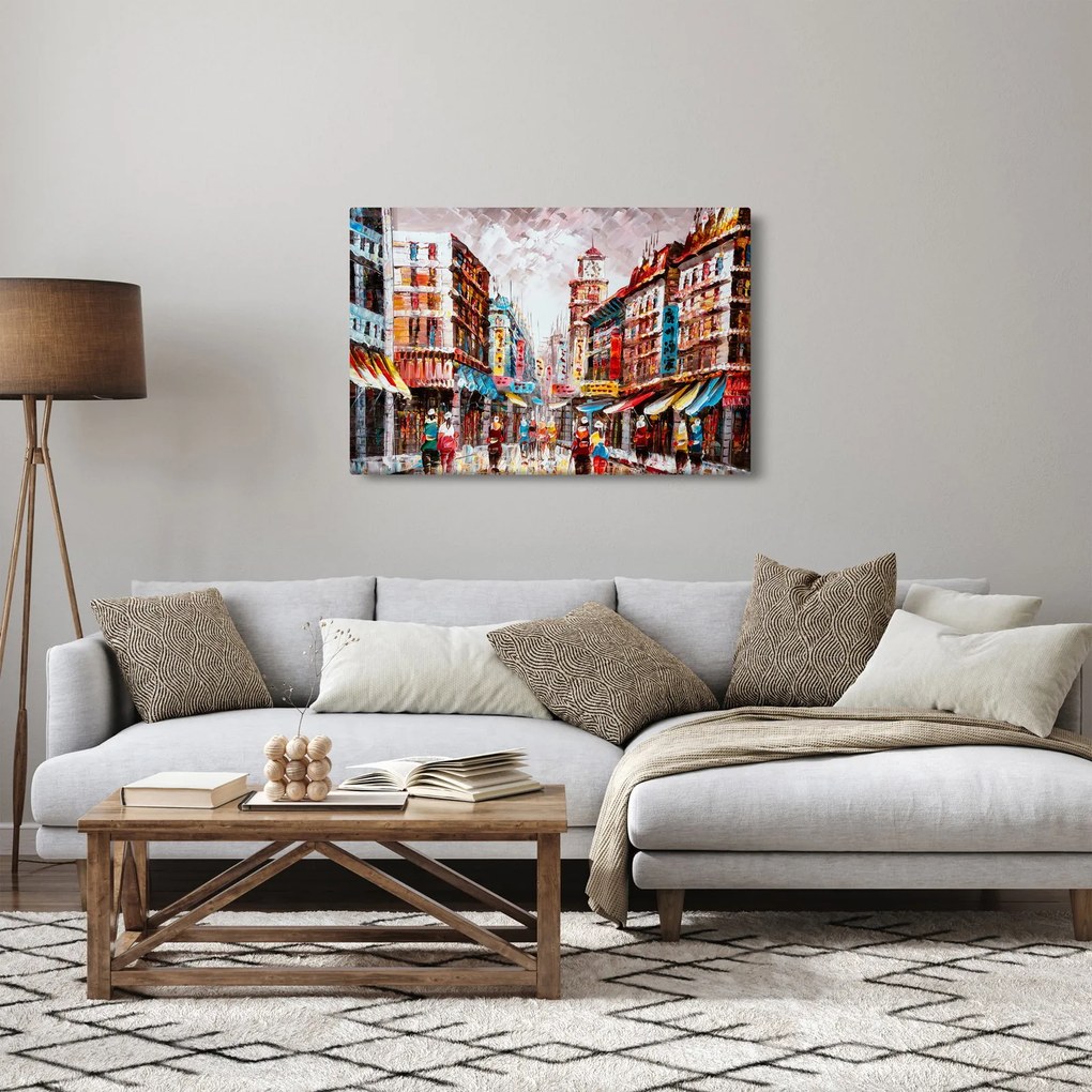 Kép - Hong Kong, olajfestmény (90x60 cm)