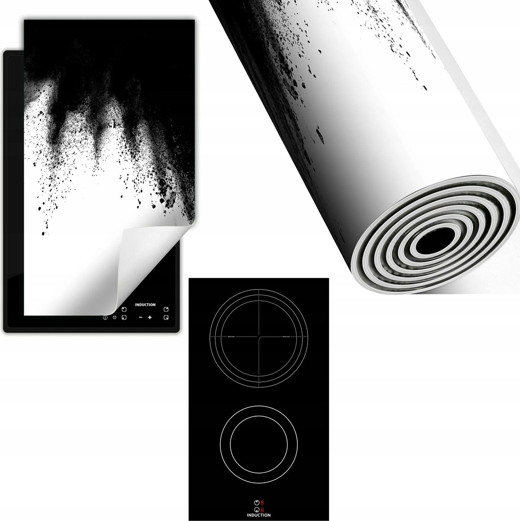 Indukciós Védőszőnyeg Konyhapult 30x52 fehér robbanás