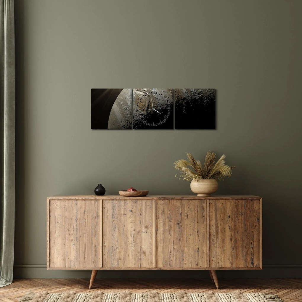 Egy bolygó képe az űrben (órával) (90x30 cm)