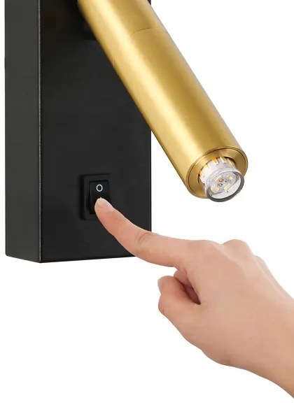 Brilagi - LED Fali spotlámpa MAYA 1xG9/7W/230V fekete/arany