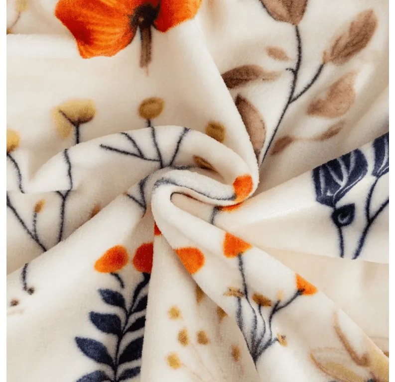 Mikroplüss pléd PAPAVA, krémszínű Méret: 200 x 220 cm