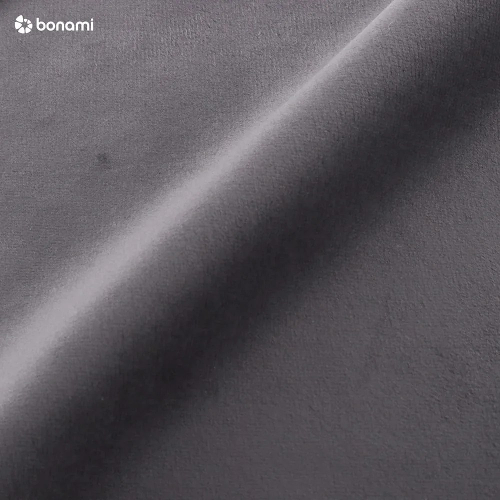 Szürke bársony kárpitozott ágyneműtartós franciaágy ágyráccsal 200x200 cm Bellis – Micadoni