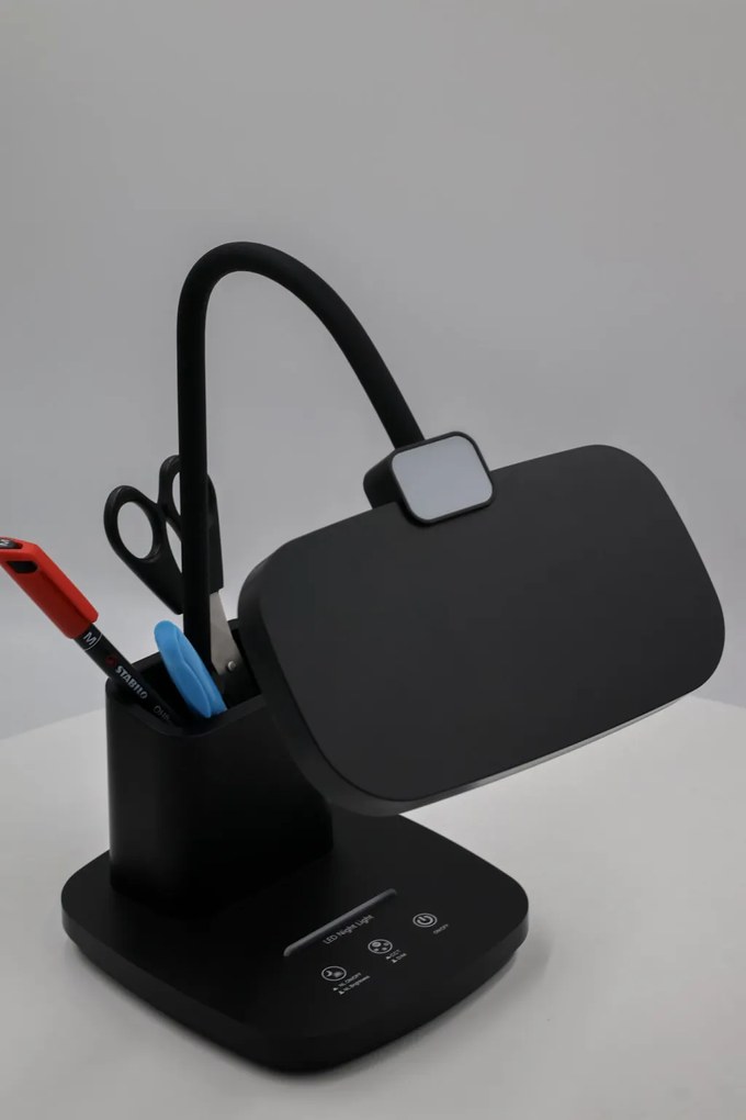 KAJA K-BL1301 CZARNY TOLA Fekete Színű Asztali Lámpa 9W LED 500Lm 3000-5700K IP20