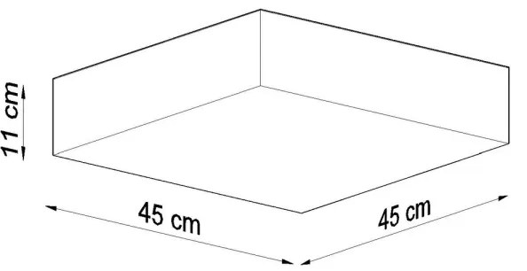 Mennyezeti lámpa HORUS 45 3xE27/60W/230V fekete