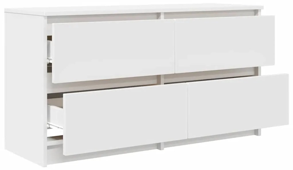fehér szerelt fa TV-szekrény 100x35x54 cm