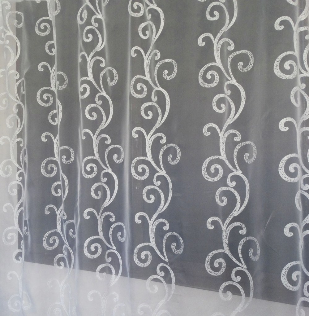 Mg Itea Fátyol Fehér hímzés 330x280cm kész szalaggal