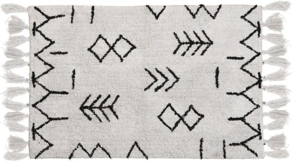 Zigzag pamutszőnyeg 60x90 cm
