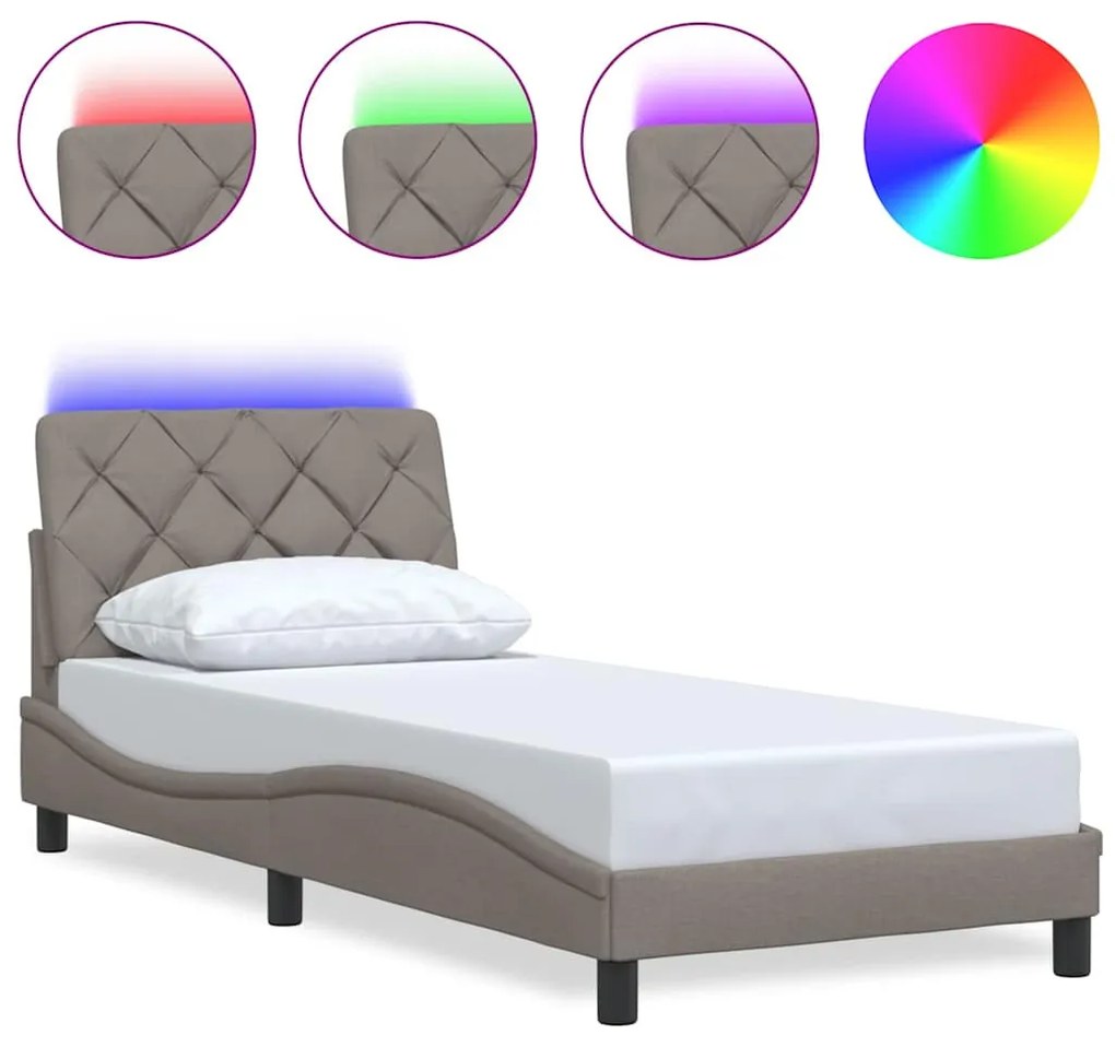 szövet ágykeret LED-es matrac nélkül 80x200 cm 80x200 cm