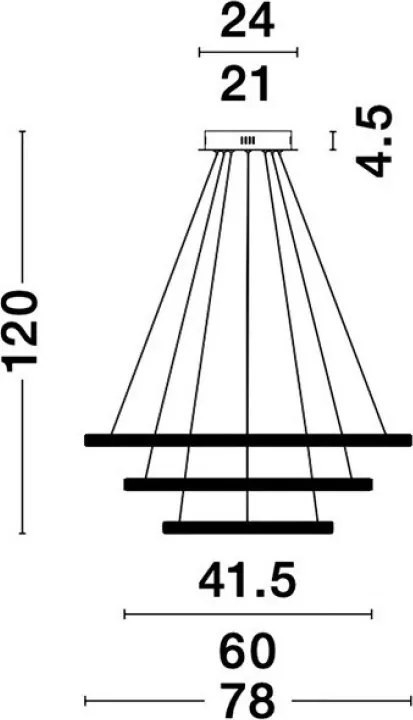NOVALUCE 9481093 Modern Led Függesztett Lámpa LED IP20