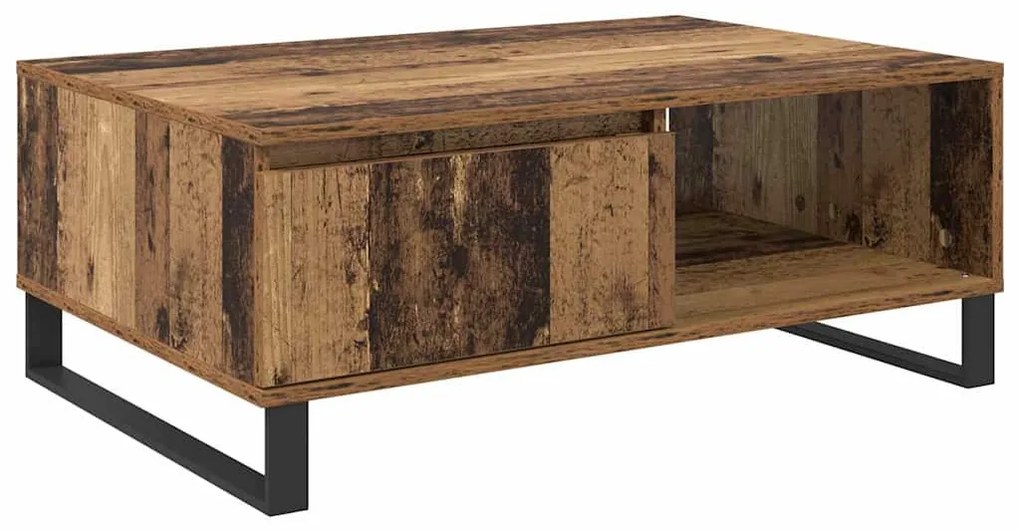 Dohányzóasztal fiókkal Régi fa 90 x 60 x 35 cm Faanyag