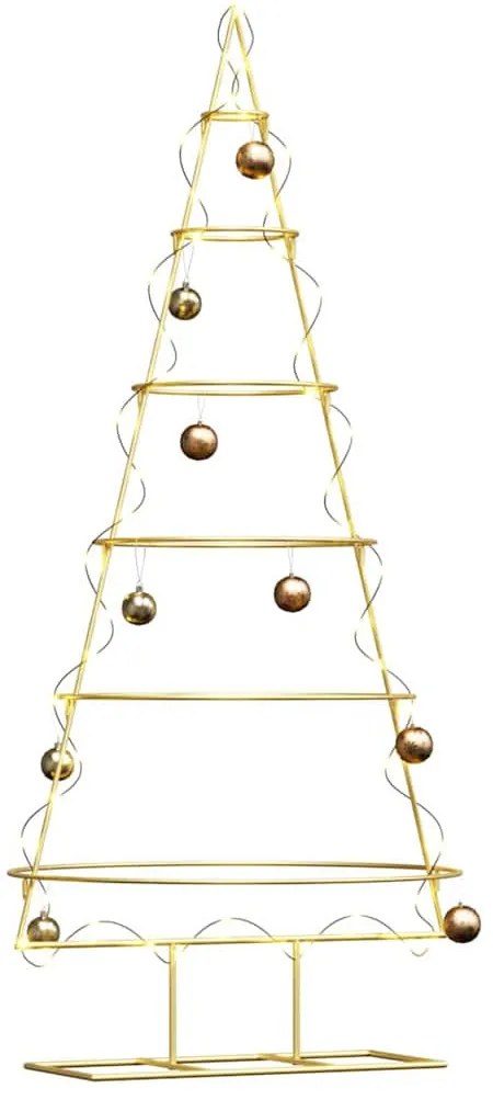 Fém karácsonyfa állvánnyal Arany 150 cm Porszórt Acél