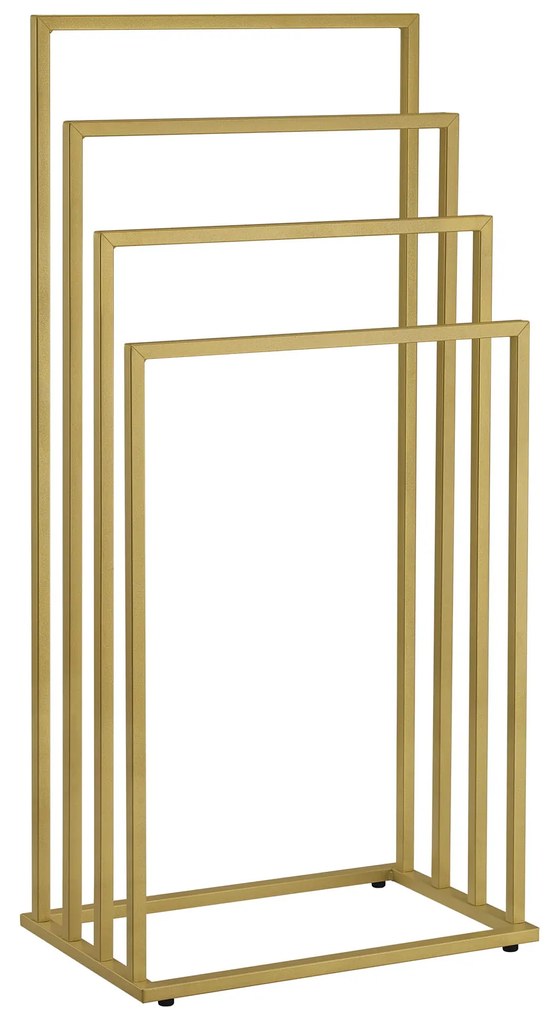 Törölközőtartó LINESTRO fémből 4 karral 93x45cm, arany