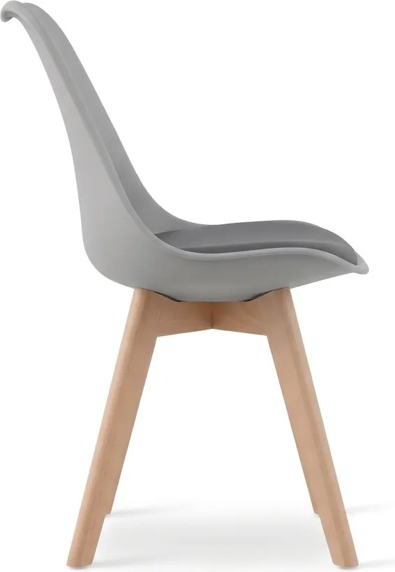 Szürke BALI MARK szék bükk lábakkal, sötétszürke ülőke