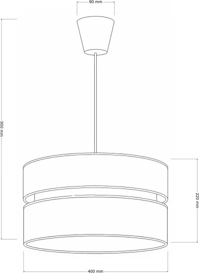Brilagi - DUO-DUO kábeles csillár 1xE27/60W/230V átm. 40 cm bézs/arany