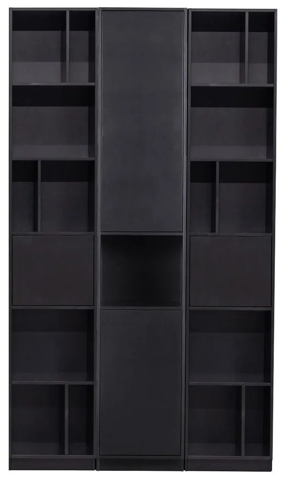 Fekete borovi fenyő moduláris könyvespolc 120x210 cm Finca – WOOOD