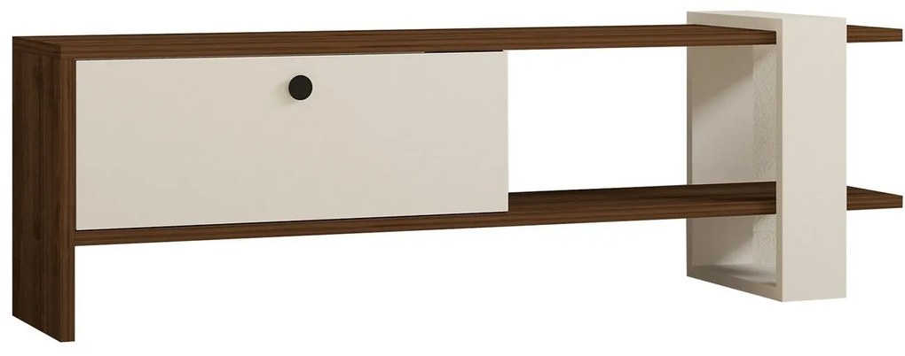 TV szekrény Gaye - Walnut, White