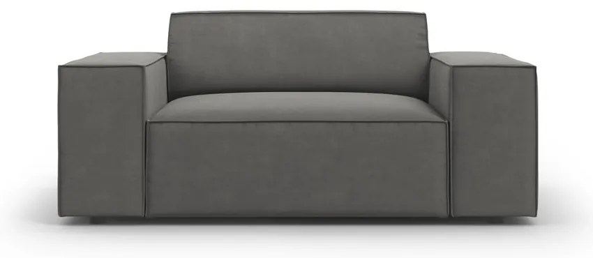 Szürke bársony fotel Jodie – Micadoni Home