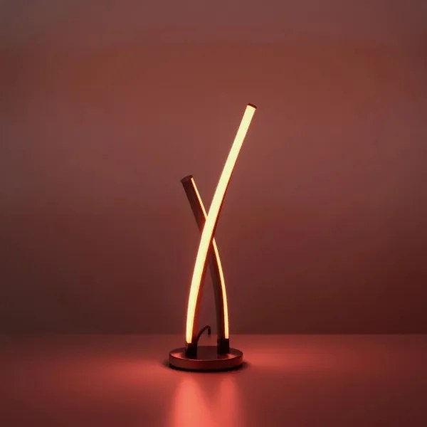 Leuchten Direkt 11991-55-LED RGB Dimmelhető asztali lámpa SWING LED/9,5W/230V + távirányító