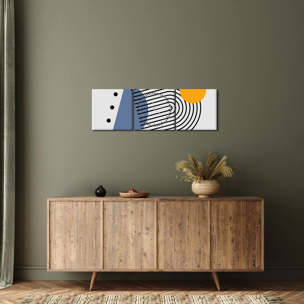 Kép - Minimalista absztrakció N⁰2 (órával) (90x30 cm)