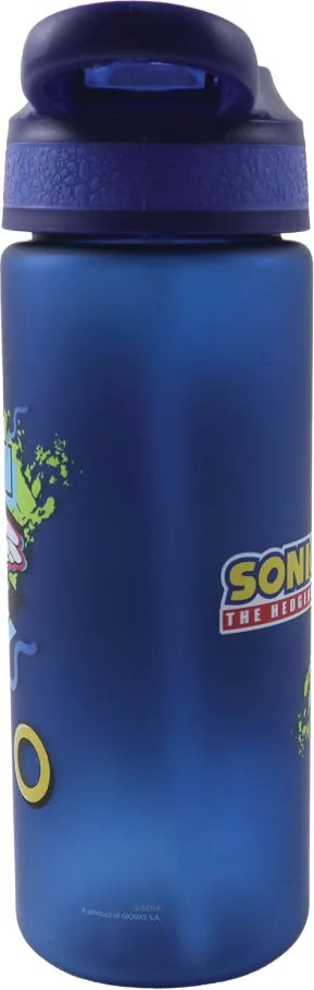 Sonic a sündisznó Fast Lane műanyag matt szívószálas kulacs 600 ml