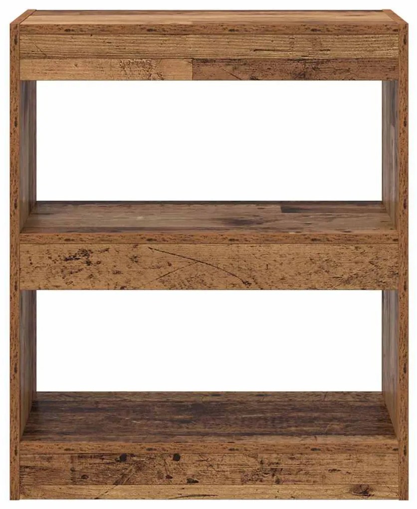 Könyvespolc Régi fa 60 x 30 x 72 cm Faanyag