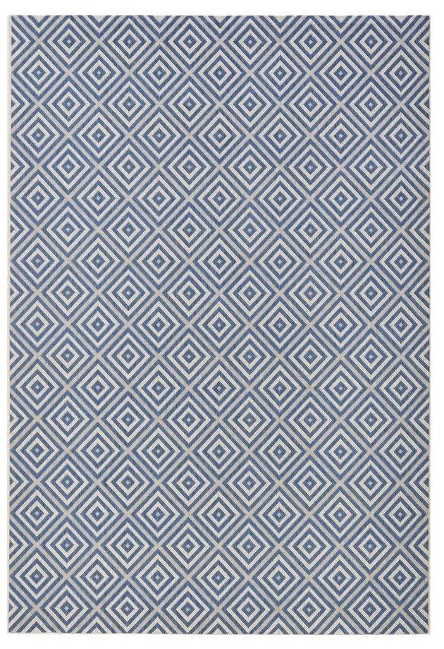 Karo kék kültéri szőnyeg, 140 x 200 cm - NORTHRUGS