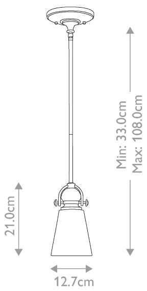 Hinkley HK-MAYFLOWER-P-A - Csillár rúdon MAYFLOWER 1xE27/60W/230V