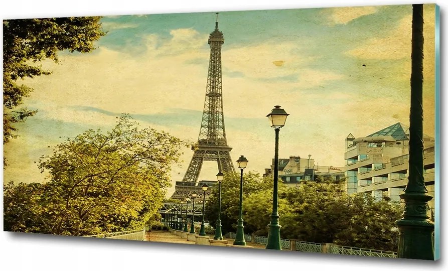 Fotó üvegkép Eiffel-torony Párizs 100x70