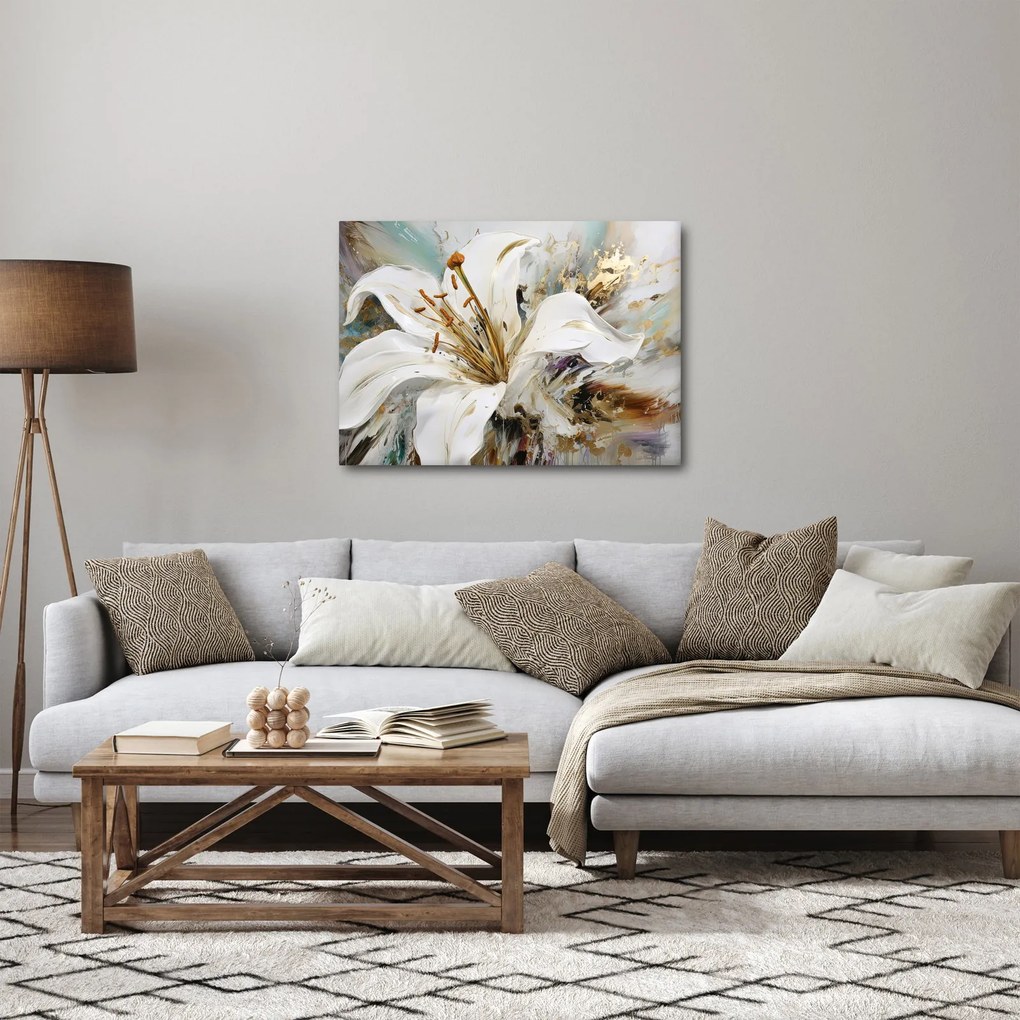 Kép - Absztrakció liliommal (70x50 cm)