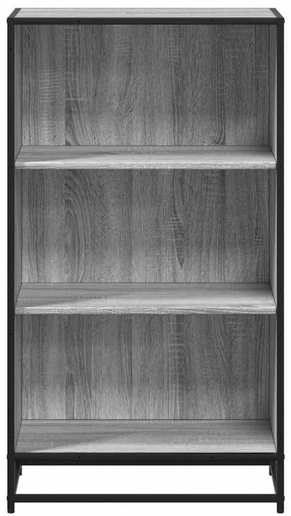 szürke sonoma színű szerelt fa könyvszekrény 60x35x107,5 cm