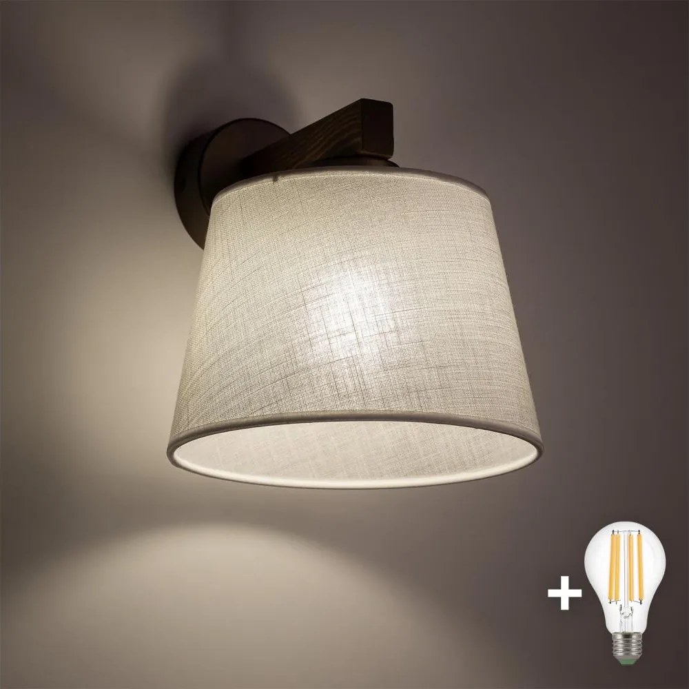 BRILAGI - LED fali lámpa LATTE 1xE27/15W/230V fenyő/fehér