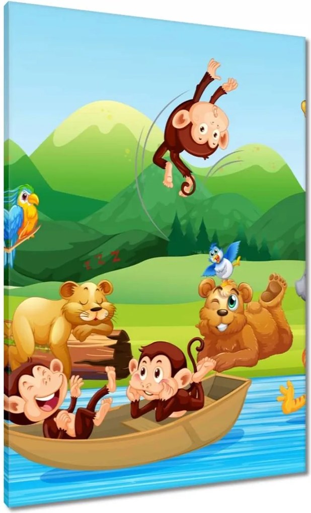 Vászonkép 70x100 Dzsungel minta gyerekeknek