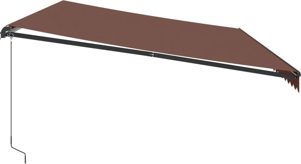 Barna kézzel kihúzható napellenző 600 x 350 cm